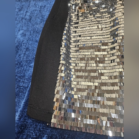 Bebe Affliction Scuba Sequin Skirt Medium - Picture 8 of 8